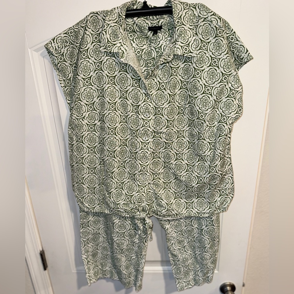Talbots Green Patterned Jumpsuit - image 8